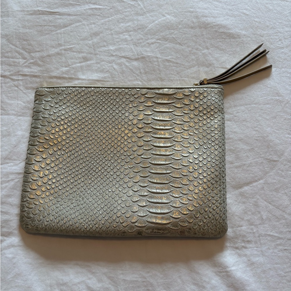 Stella & Dot Blush Pink Lined Zip Pouch - Picture 2 of 5